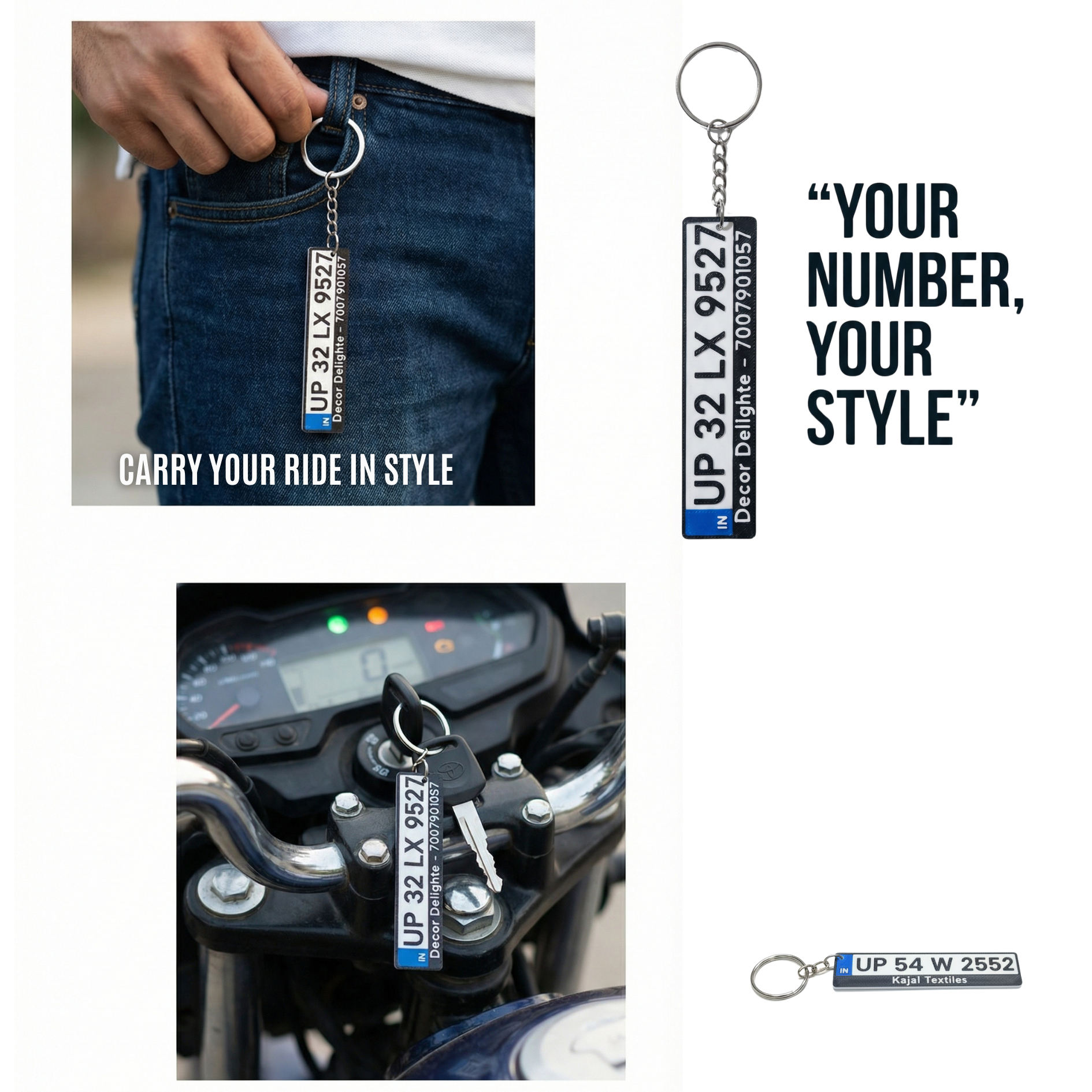 Number Plate Keychain