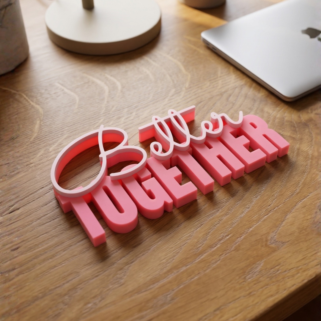 Better Together Table Top | Minimal Desk Decor