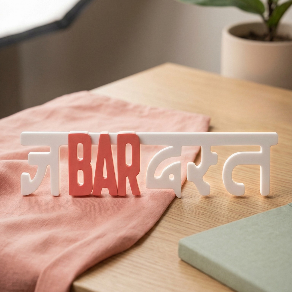 Jabardast | Table Top Sign | Desk/Wall decor