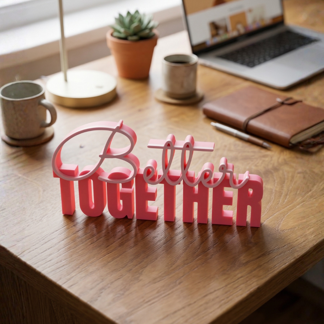 Better Together Table Top | Minimal Desk Decor