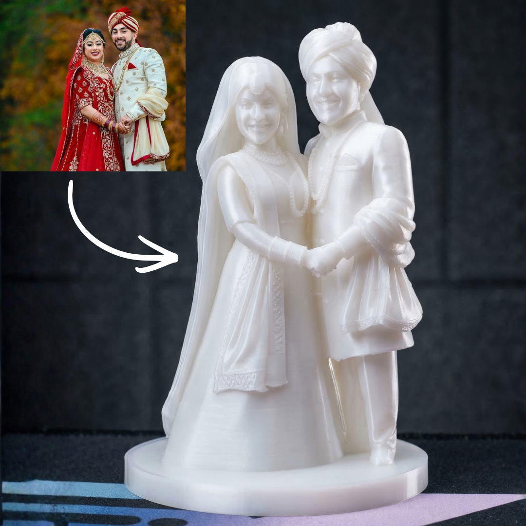 Personalized Couple 3D Model Figurine | Single Colour
