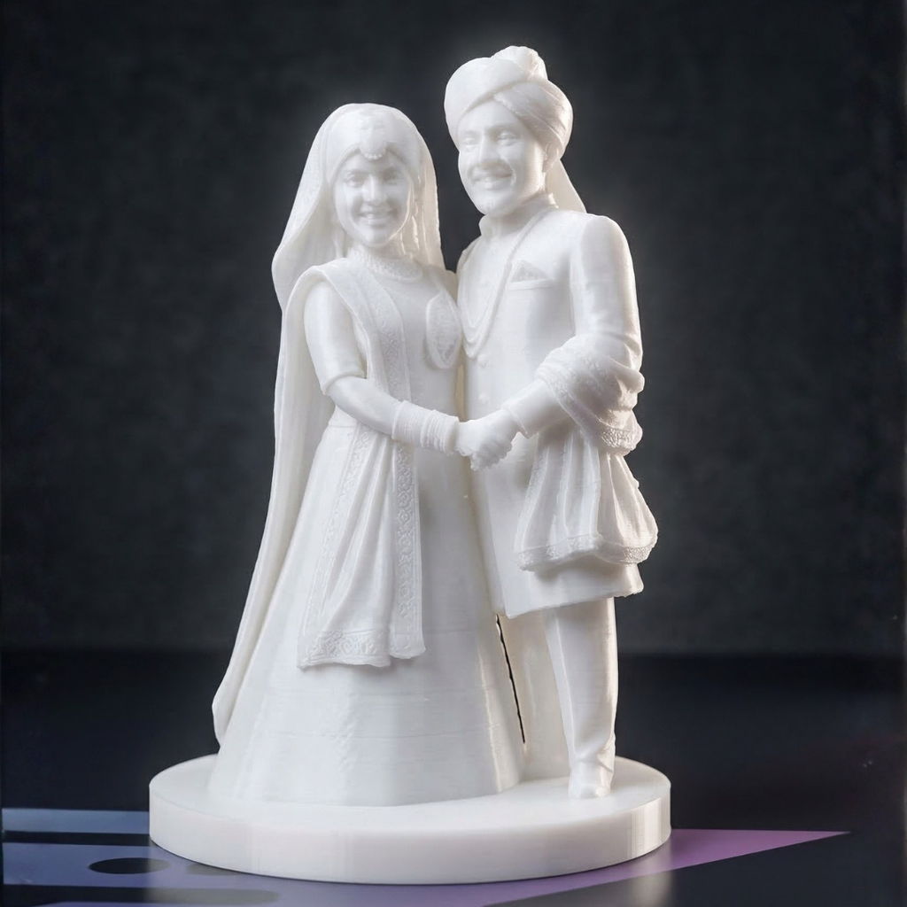 Personalized Couple 3D Model Figurine | Single Colour