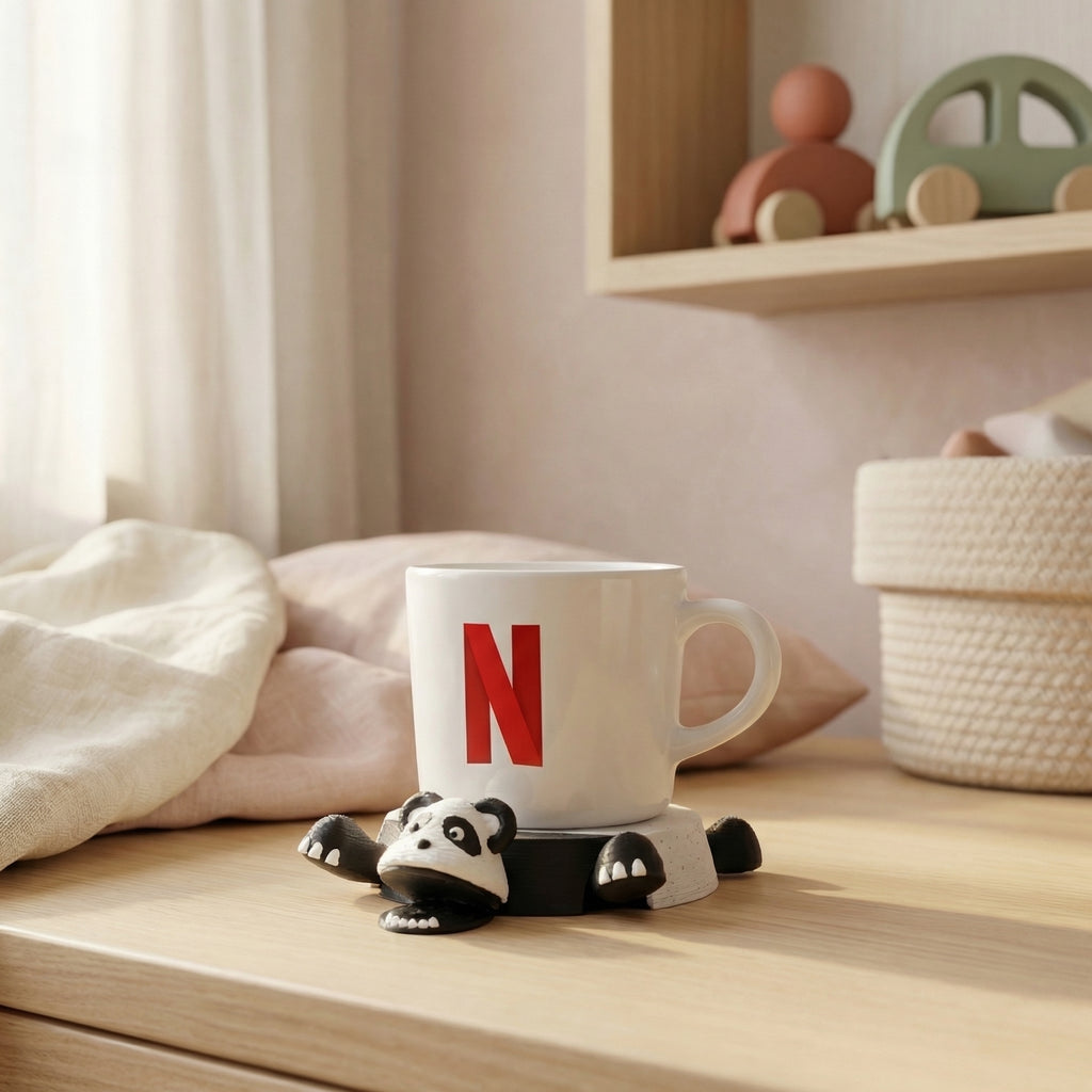 Panda Tea-Cup Coaster | Funky Coaster | Tea-Cup Coaster