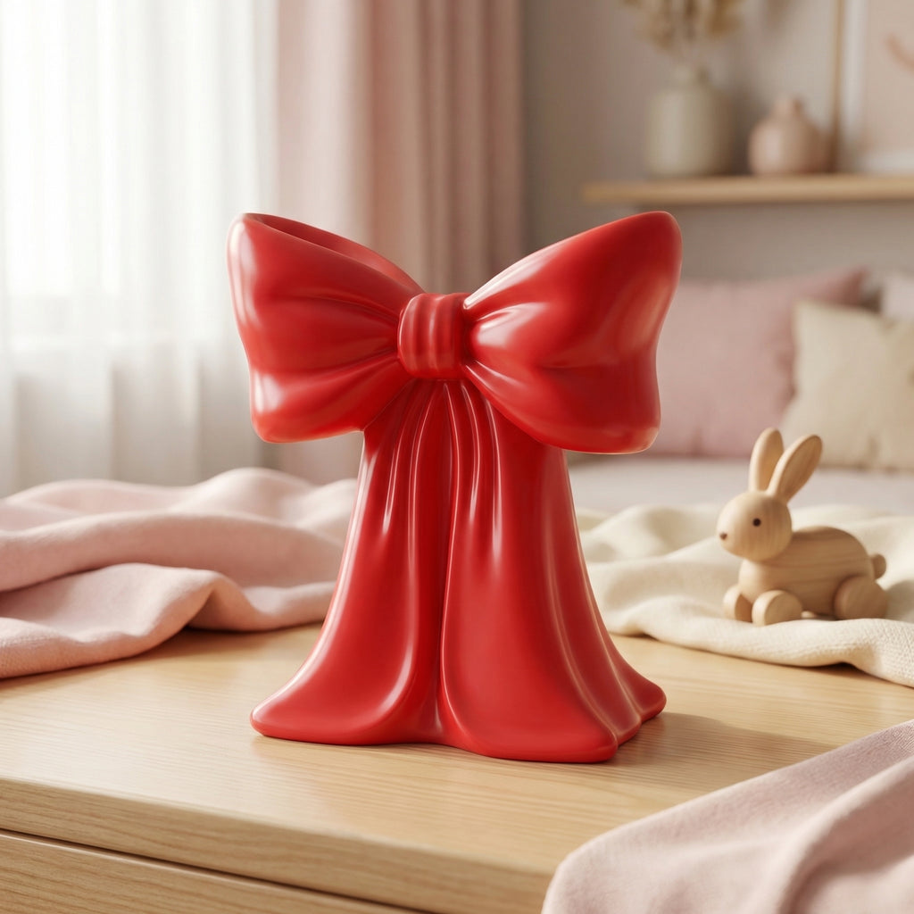 Red Bow Make-up Brush Holder | Brush Holder | Make-up Desk Decor