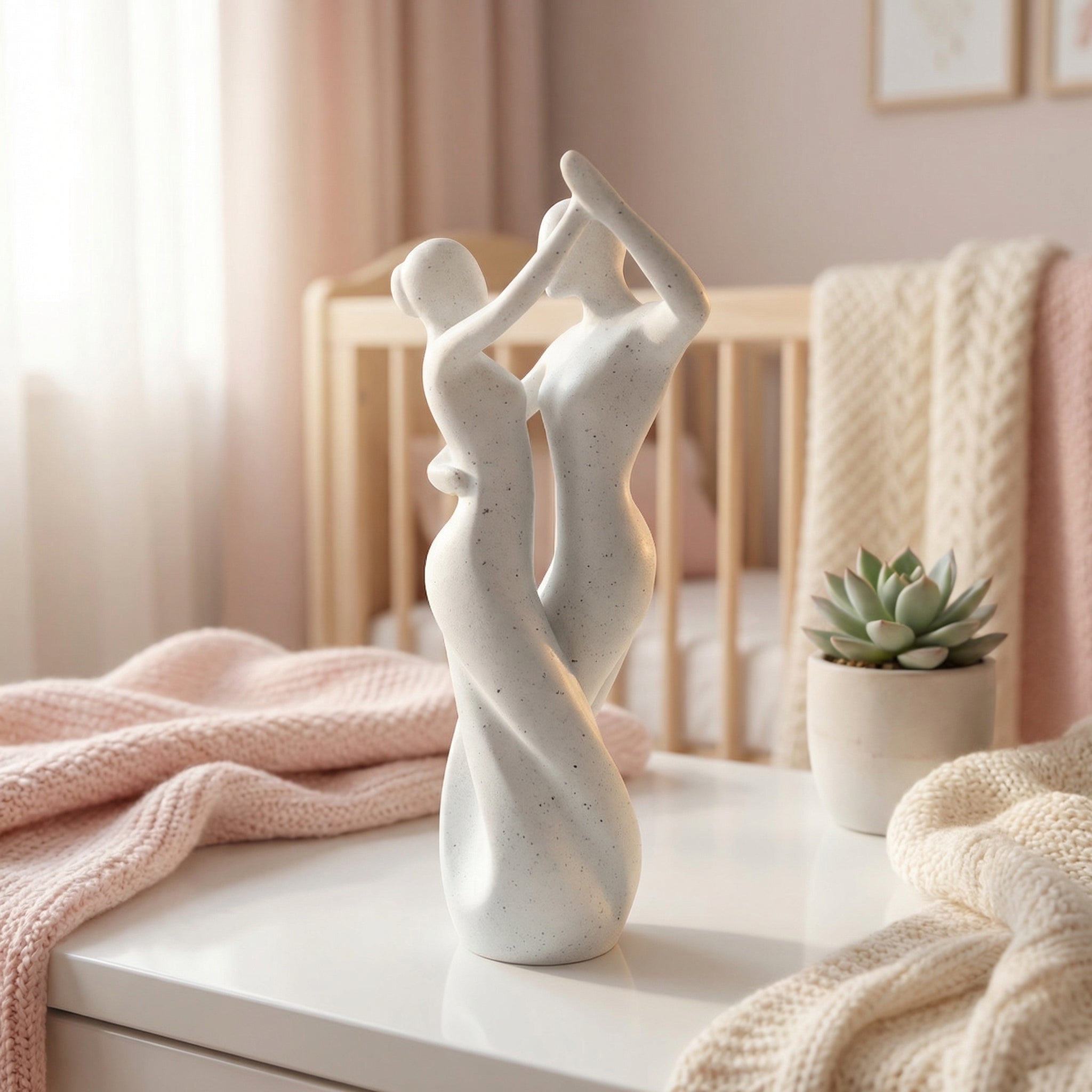 Dancing Couple Statue Decor | Marble Finish | Table/Shelf Decor