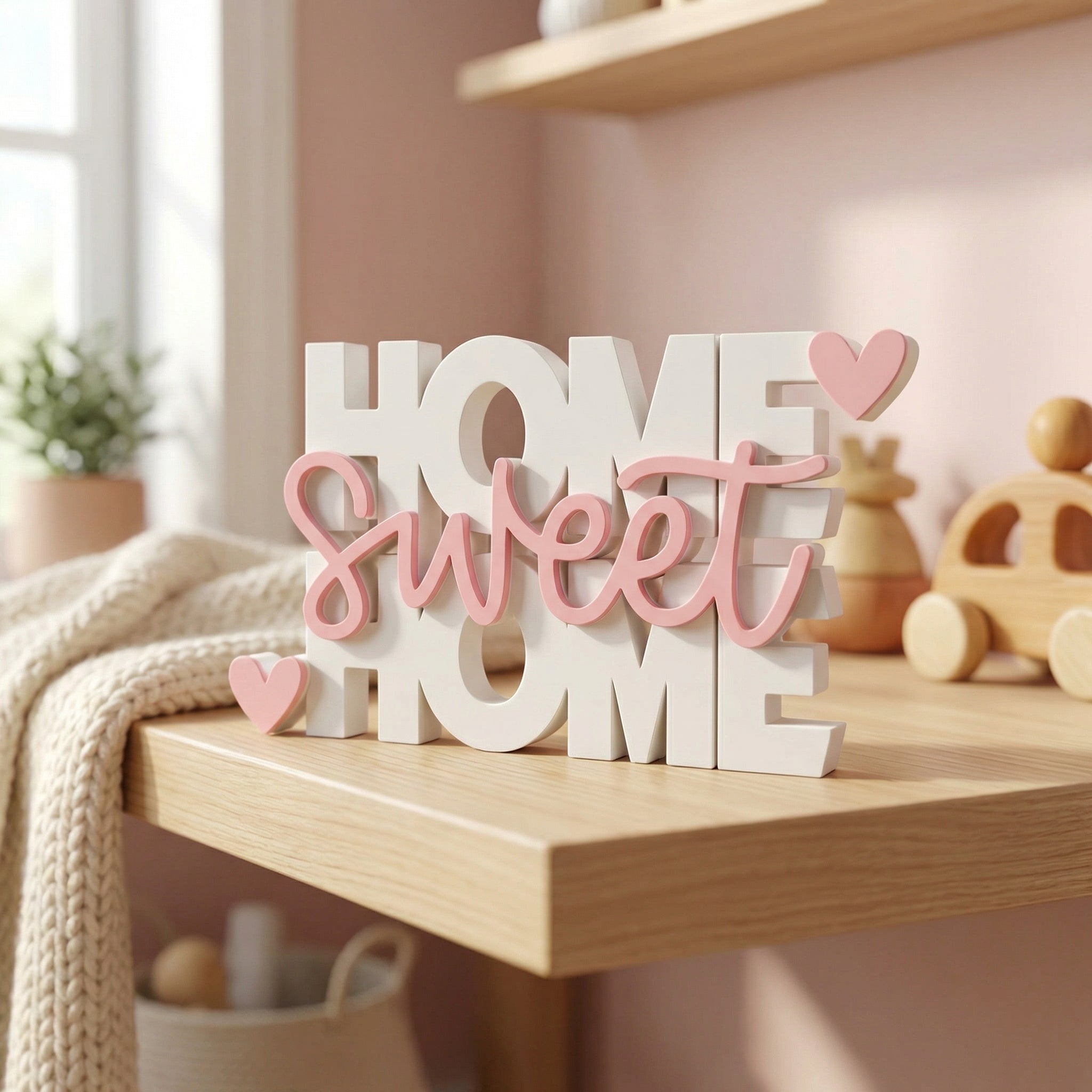 "Home Sweet Home" Stand | Table Top Sign | Shelf/Desk Decor