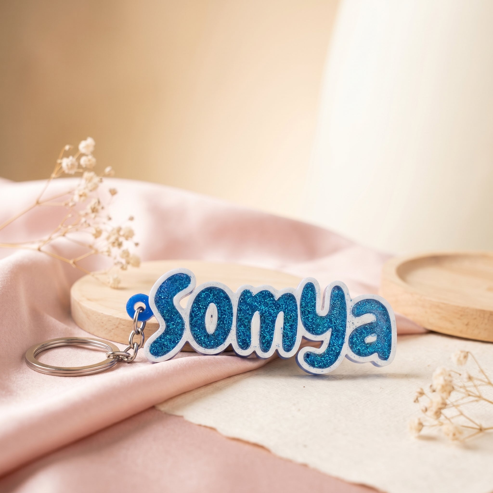 Personalized Resin Name Keychain | Glittery | Quirky